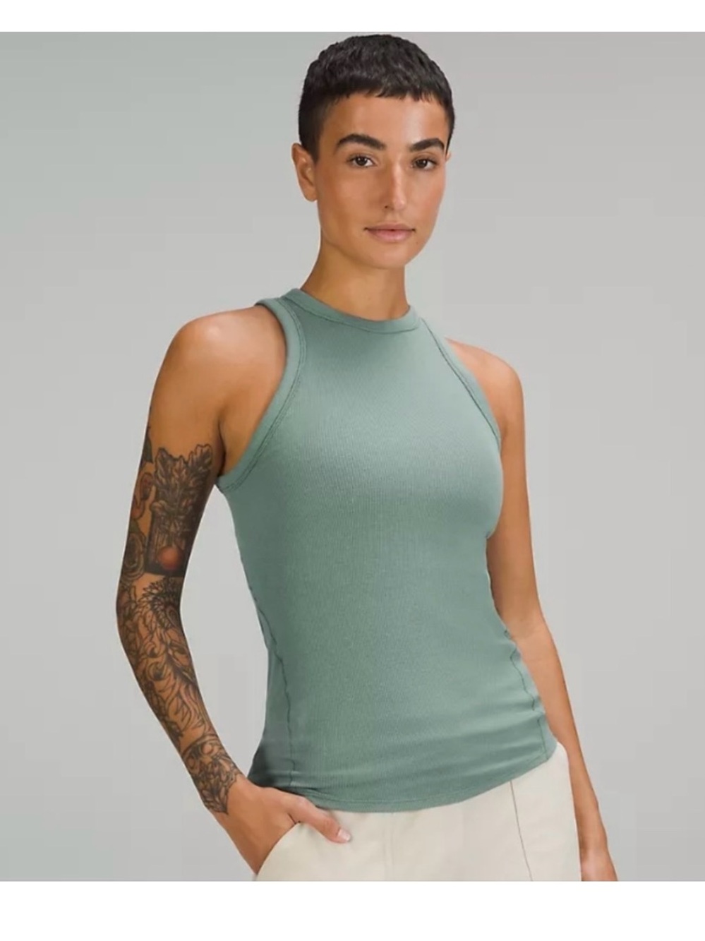 Lululemon hold tight High-Neck Tank Top - Sage Green